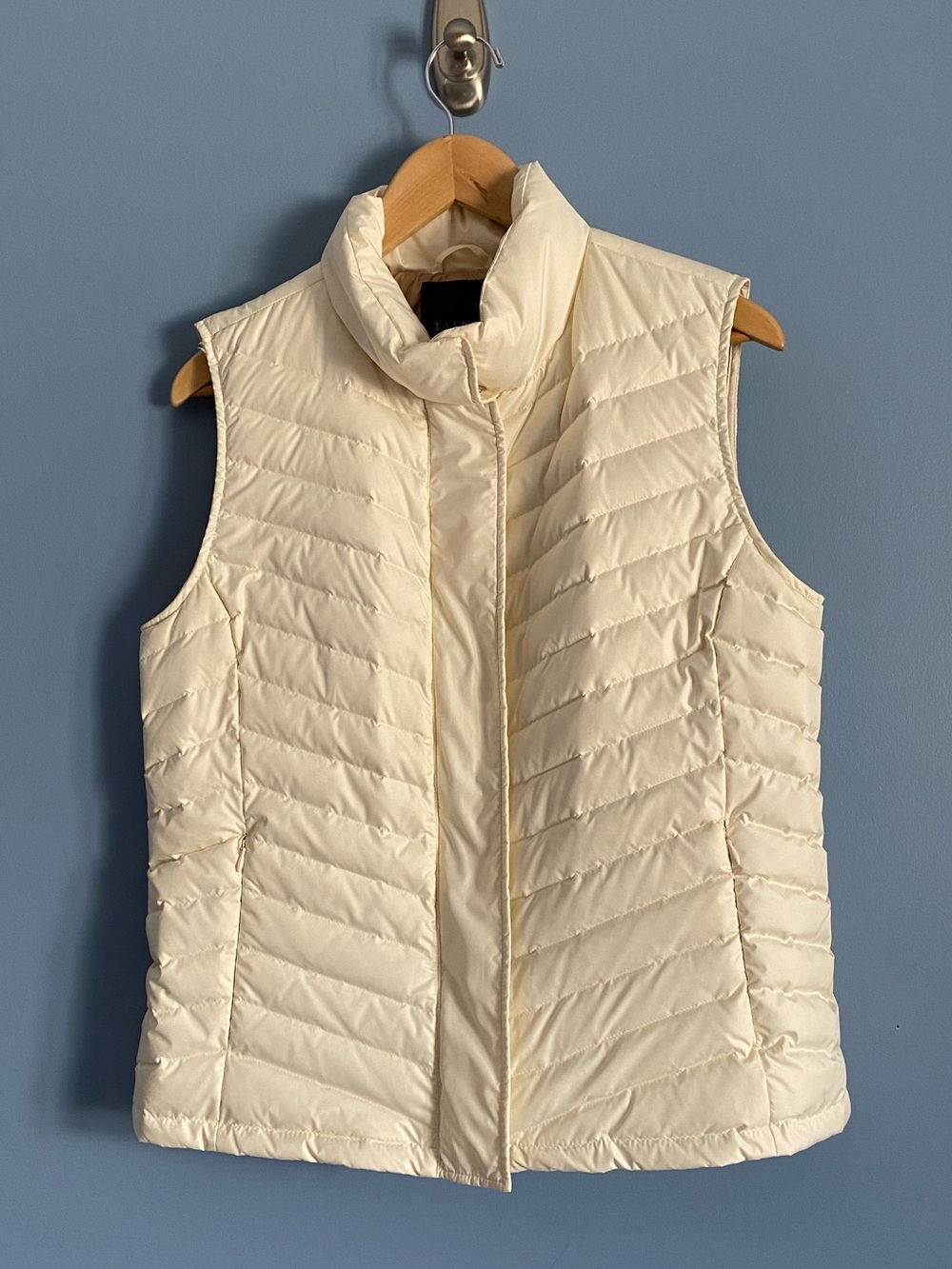 Talbots Women's Lightweight Quilted Puffer Vest - Cream